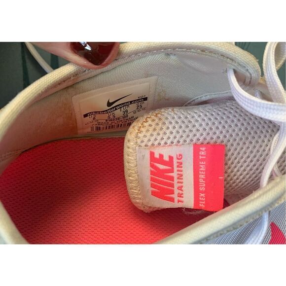 NIKE FLEX SUPREME TR4 white pink SNEAKER GYM SHOES sz 8 - Picture 7 of 7